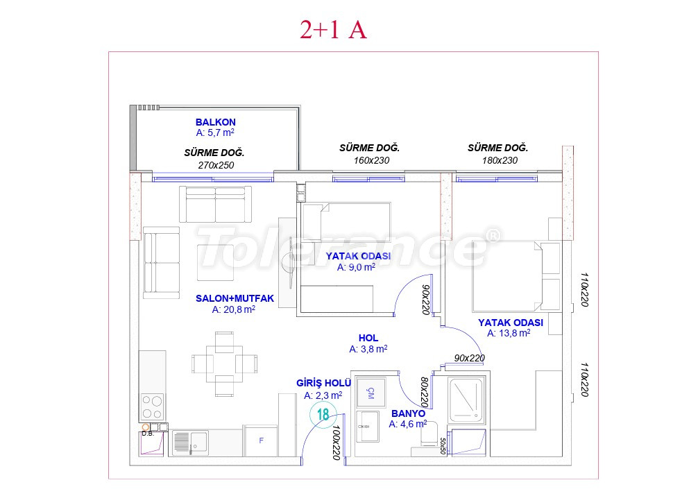 Appartement van de ontwikkelaar in Kepez, Antalya met zwembad in termijnen - onroerend goed kopen in Turkije - 146965