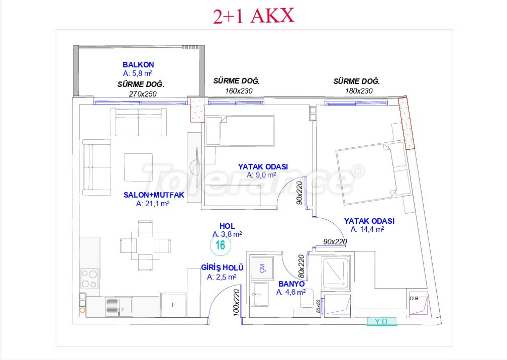 Appartement van de ontwikkelaar in Kepez, Antalya met zwembad in termijnen - onroerend goed kopen in Turkije - 146966