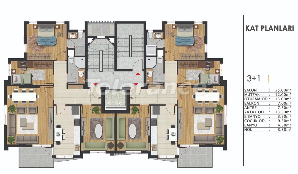Appartement du développeur еn Kepez, Antalya piscine - acheter un bien immobilier en Turquie - 46179