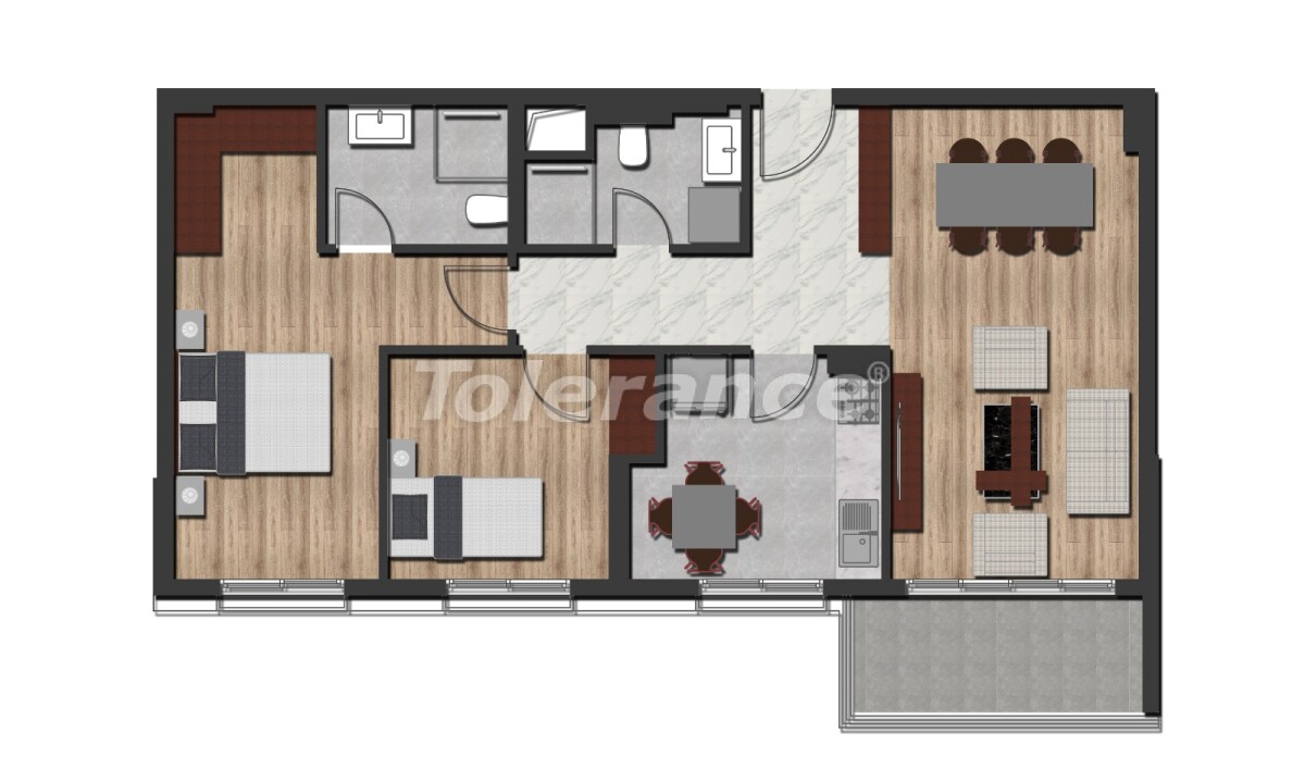 Appartement du développeur еn Kepez, Antalya piscine - acheter un bien immobilier en Turquie - 55742