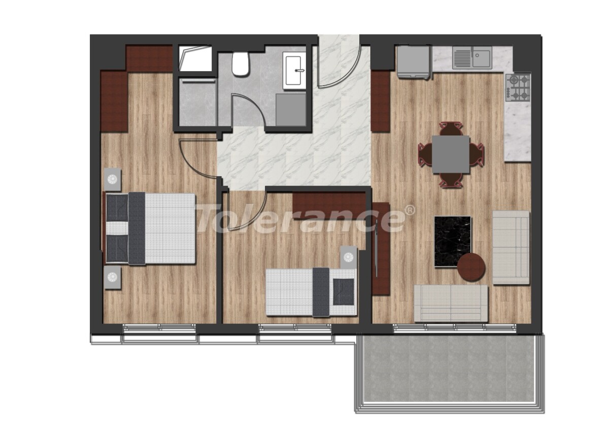 Appartement du développeur еn Kepez, Antalya piscine - acheter un bien immobilier en Turquie - 55743