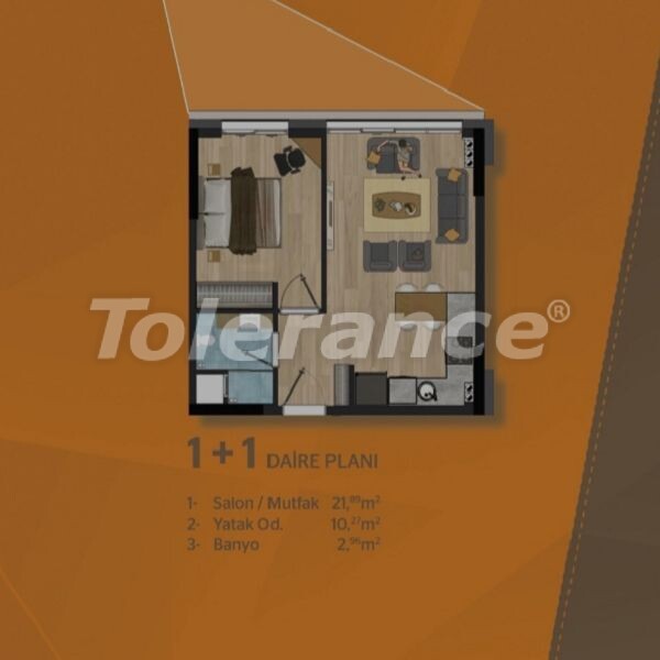 آپارتمان که در کِپِز, آنتالیا استخر - خرید ملک در ترکیه - 59642