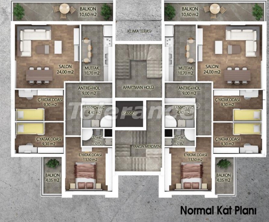 Apartment vom entwickler in Kepez, Antalya pool ratenzahlung - immobilien in der Türkei kaufen - 59667