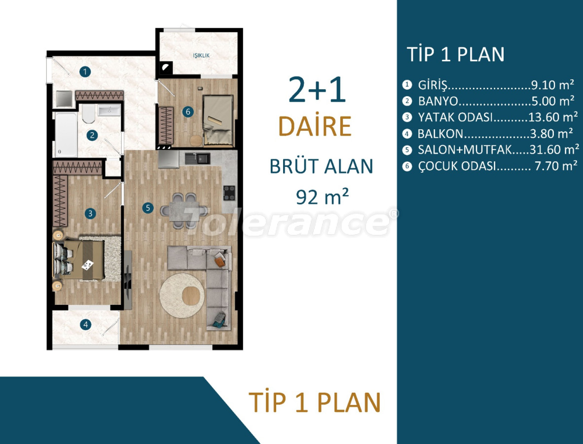 Apartment vom entwickler in Kepez, Antalya ratenzahlung - immobilien in der Türkei kaufen - 69721