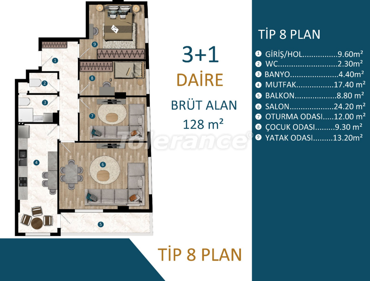 Apartment from the developer in Kepez, Antalya with installment - buy realty in Turkey - 69727