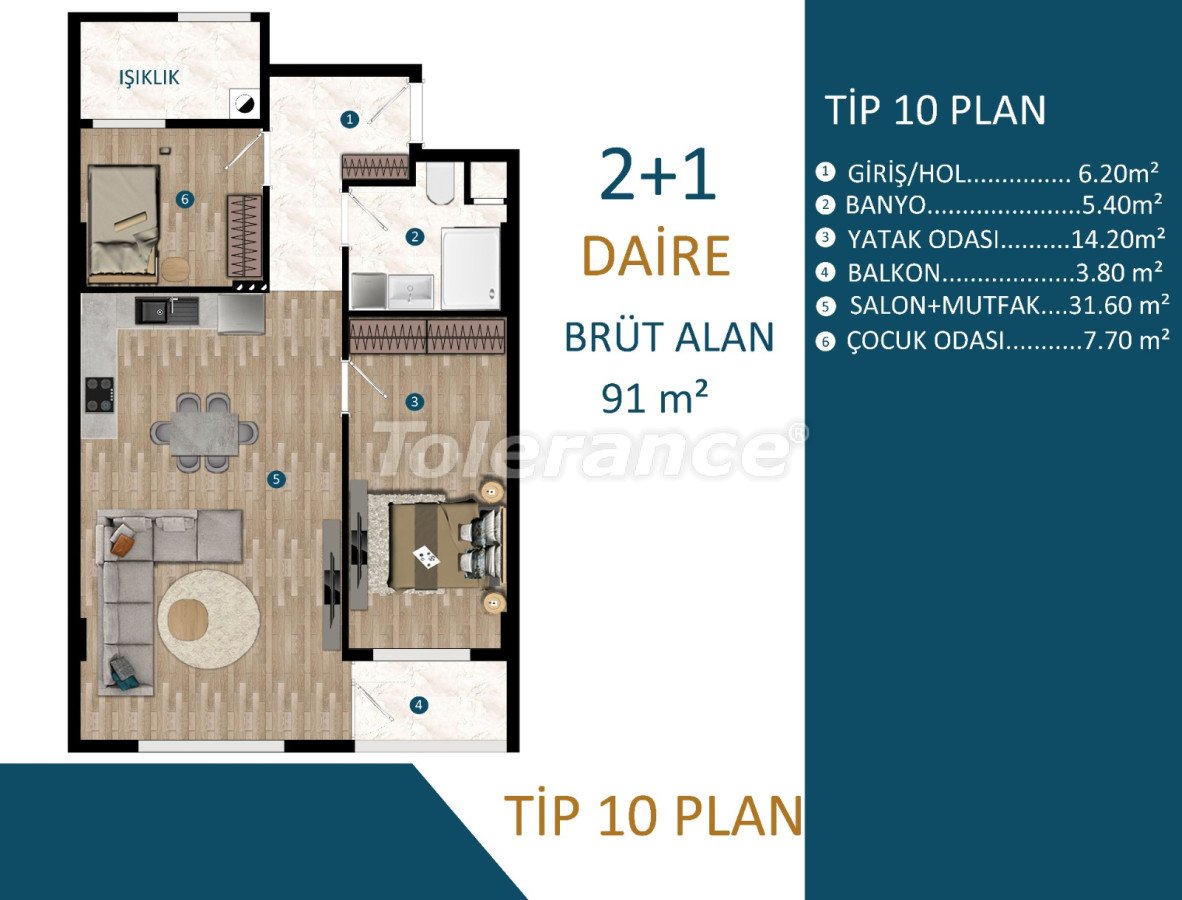 Apartment from the developer in Kepez, Antalya with installment - buy realty in Turkey - 69729