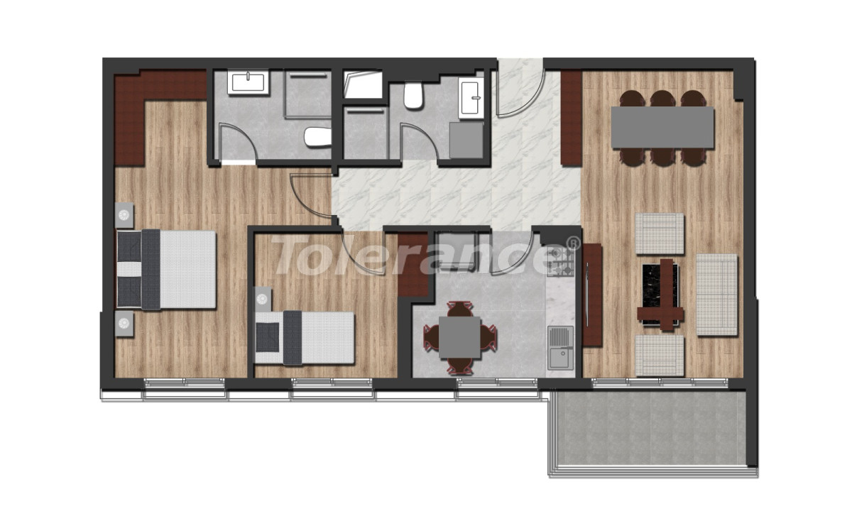 Apartment vom entwickler in Kepez, Antalya pool ratenzahlung - immobilien in der Türkei kaufen - 79138