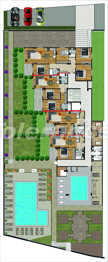 Apartment du développeur еn Kestel, Alanya vue sur la mer piscine - acheter un bien immobilier en Turquie - 14854
