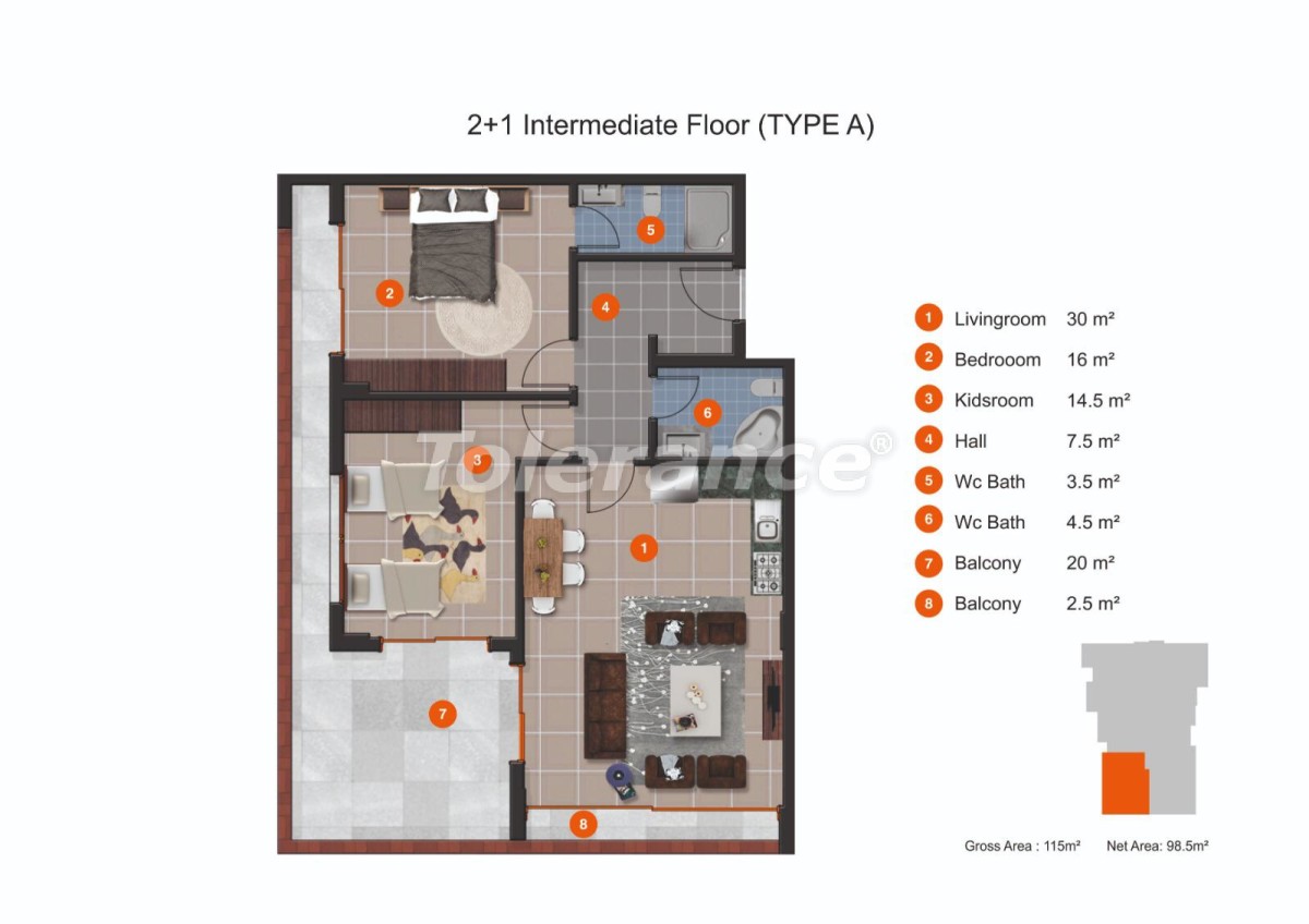 Apartment vom entwickler in Kestel, Alanya meeresblick pool ratenzahlung - immobilien in der Türkei kaufen - 20432