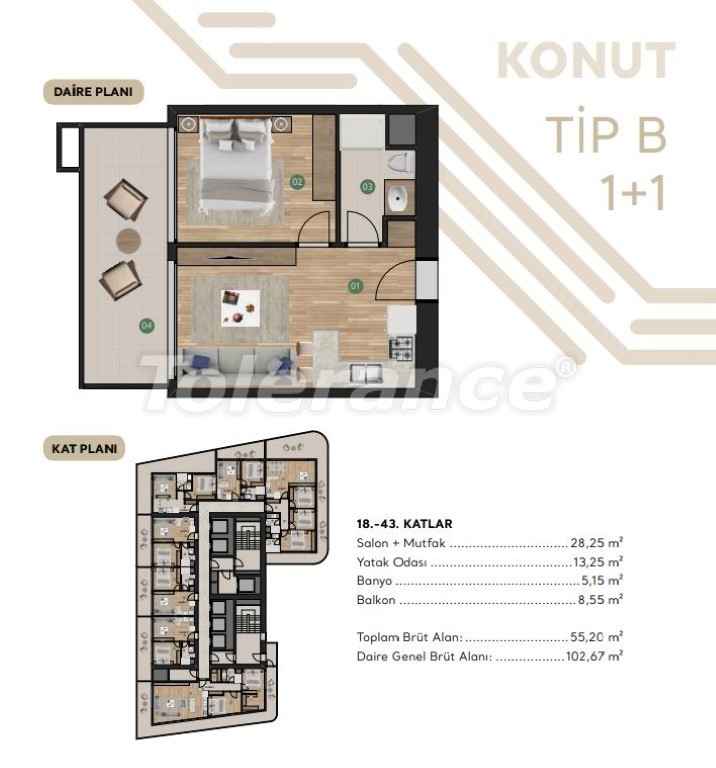 Apartment vom entwickler in Konak, İzmir meeresblick pool ratenzahlung - immobilien in der Türkei kaufen - 101897
