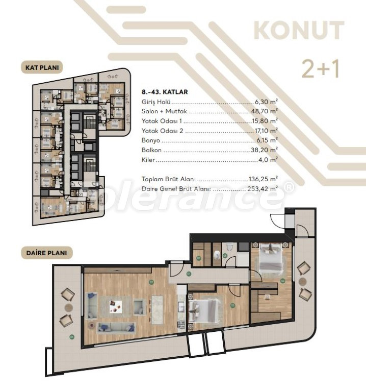 Apartment from the developer in Konak, İzmir with sea view with pool with installment - buy realty in Turkey - 101898