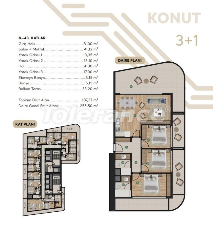 Apartment from the developer in Konak, İzmir with sea view with pool with installment - buy realty in Turkey - 101899