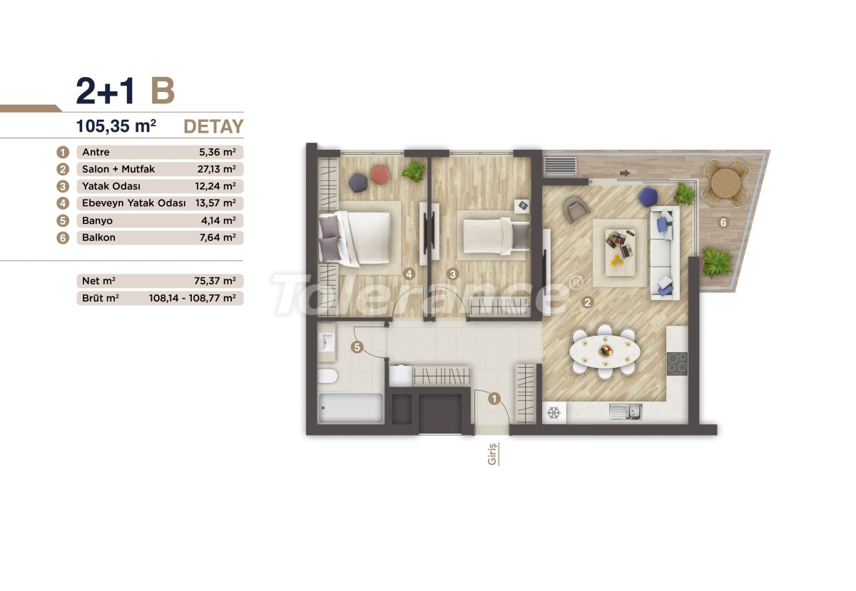 Apartment vom entwickler in Konak, İzmir meeresblick pool ratenzahlung - immobilien in der Türkei kaufen - 48418