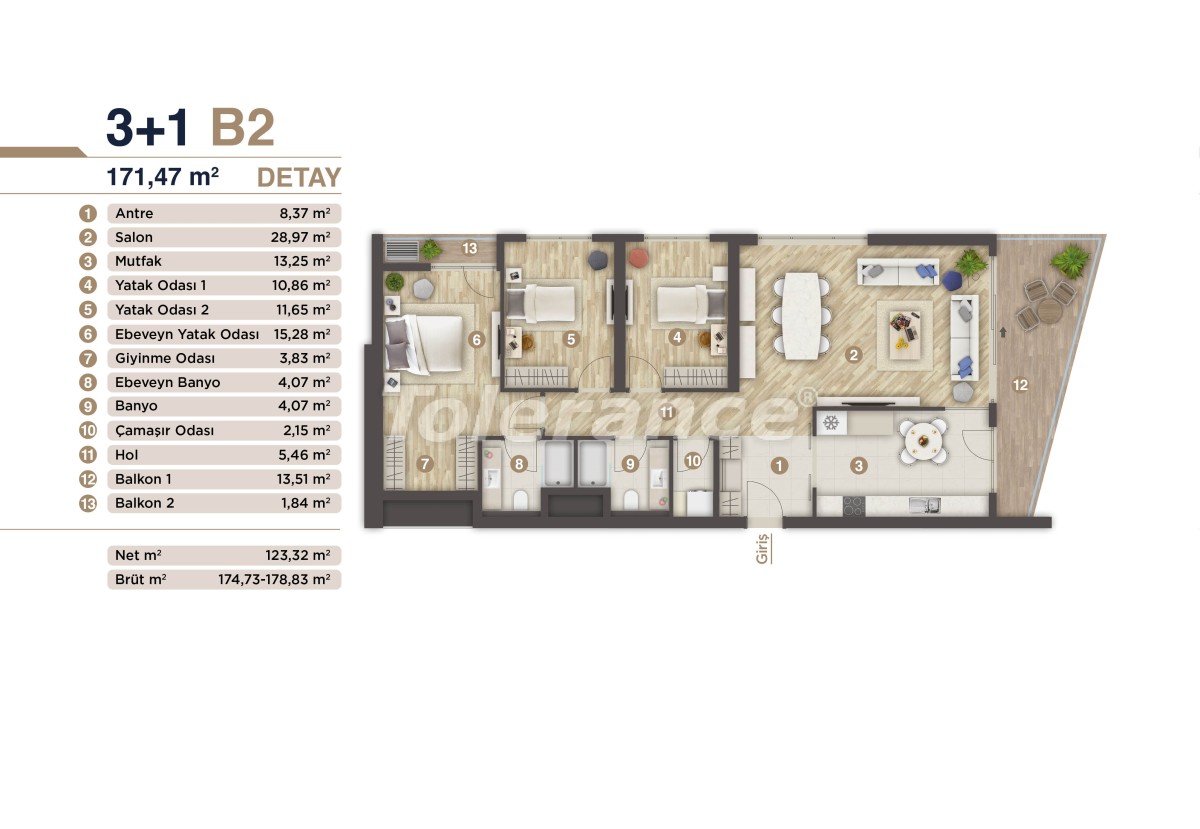 Apartment vom entwickler in Konak, İzmir meeresblick pool ratenzahlung - immobilien in der Türkei kaufen - 48425