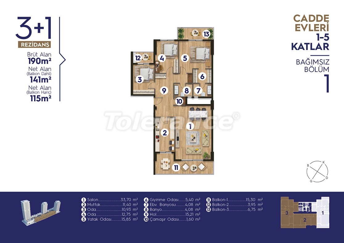 Apartment vom entwickler in Konak, İzmir meeresblick pool ratenzahlung - immobilien in der Türkei kaufen - 55371