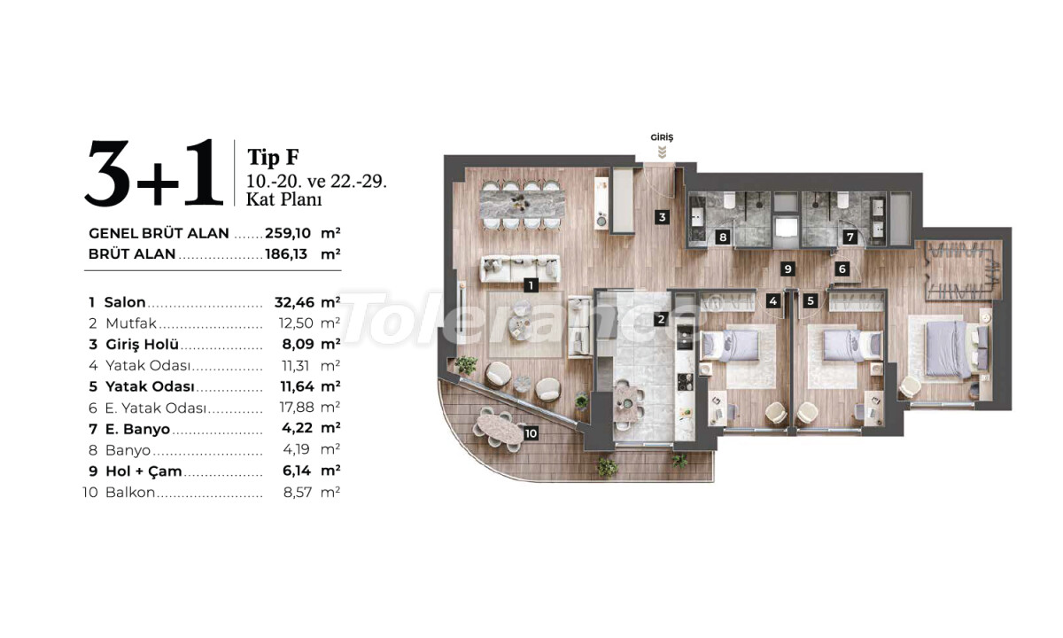 Apartment vom entwickler in Konak, İzmir meeresblick pool ratenzahlung - immobilien in der Türkei kaufen - 55617
