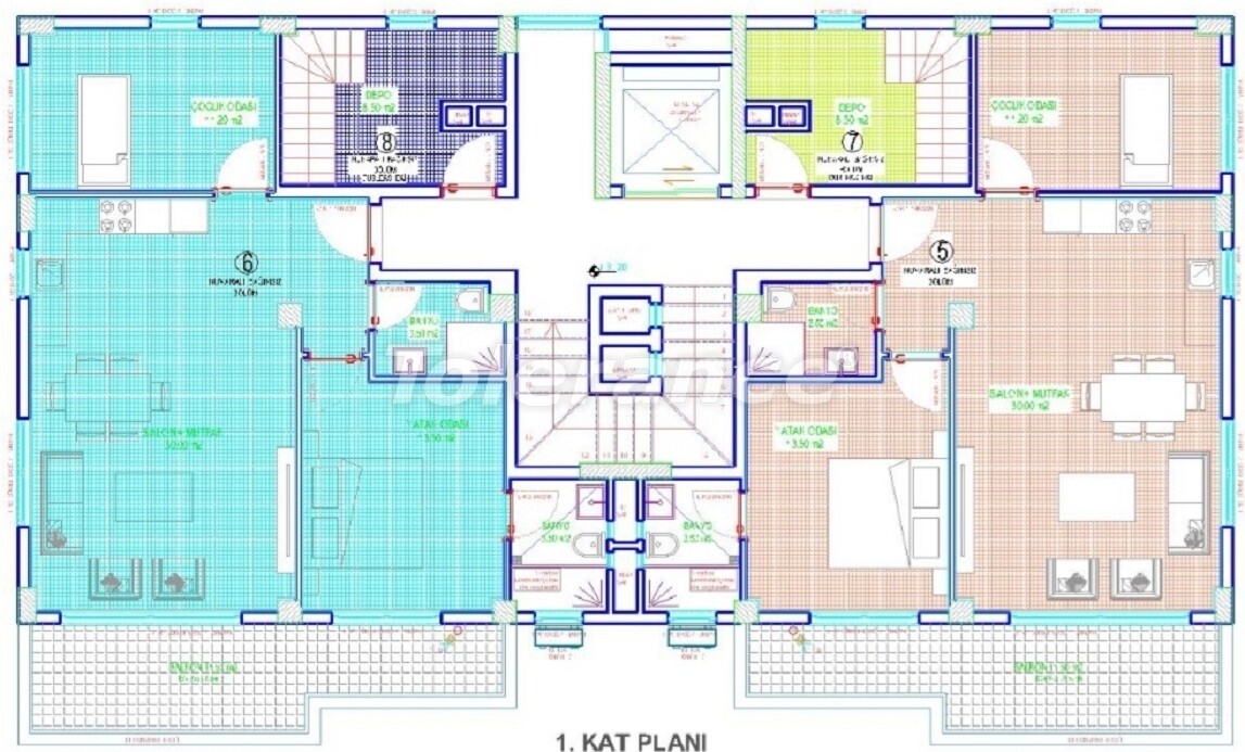 Apartment vom entwickler in Konaklı, Alanya meeresblick pool ratenzahlung - immobilien in der Türkei kaufen - 64779