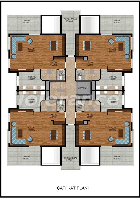 Apartment du développeur еn Konyaaltı, Antalya piscine - acheter un bien immobilier en Turquie - 10676