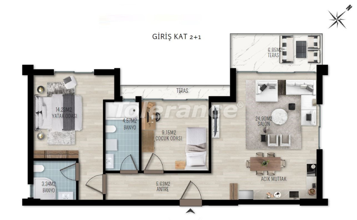 Apartment vom entwickler in Konyaaltı, Antalya pool ratenzahlung - immobilien in der Türkei kaufen - 124256