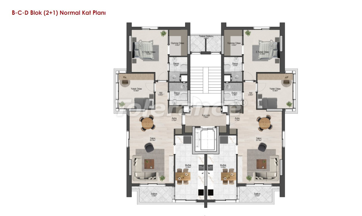 Apartment from the developer in Konyaaltı, Antalya with pool with installment - buy realty in Turkey - 133692