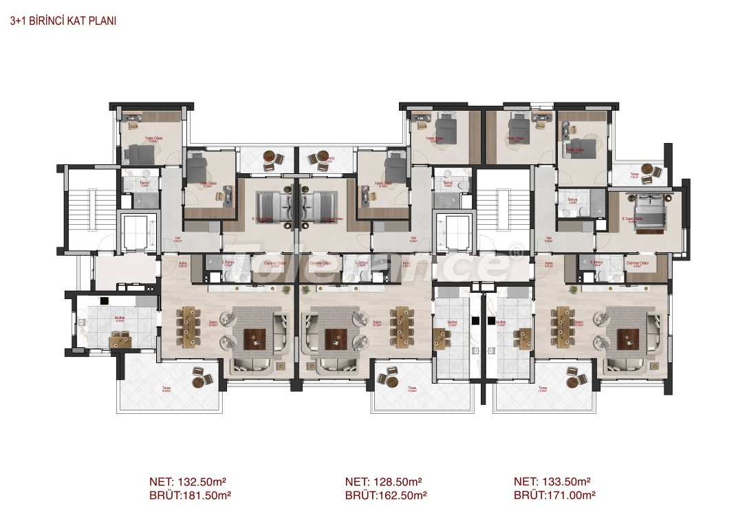شقق من المتعهد في:في كونيالتي, أنطاليا مسبح تقسيط - شراء عقار في تركيا - 137620