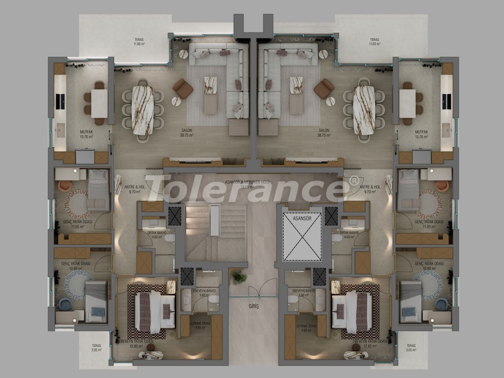 آپارتمان از سازنده که در کونیاآلتی, آنتالیا استخر اقساط - خرید ملک در ترکیه - 137643