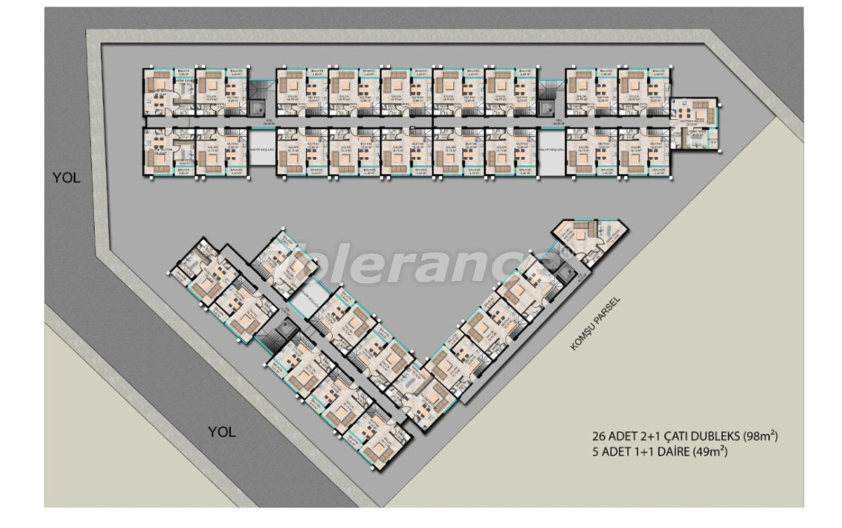 Appartement van de ontwikkelaar in Konyaaltı, Antalya met zwembad in termijnen - onroerend goed kopen in Turkije - 141758