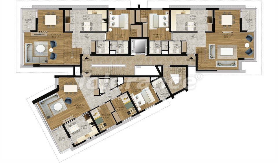 Apartment from the developer in Konyaalti, Antalya pool - buy realty in Turkey - 16210