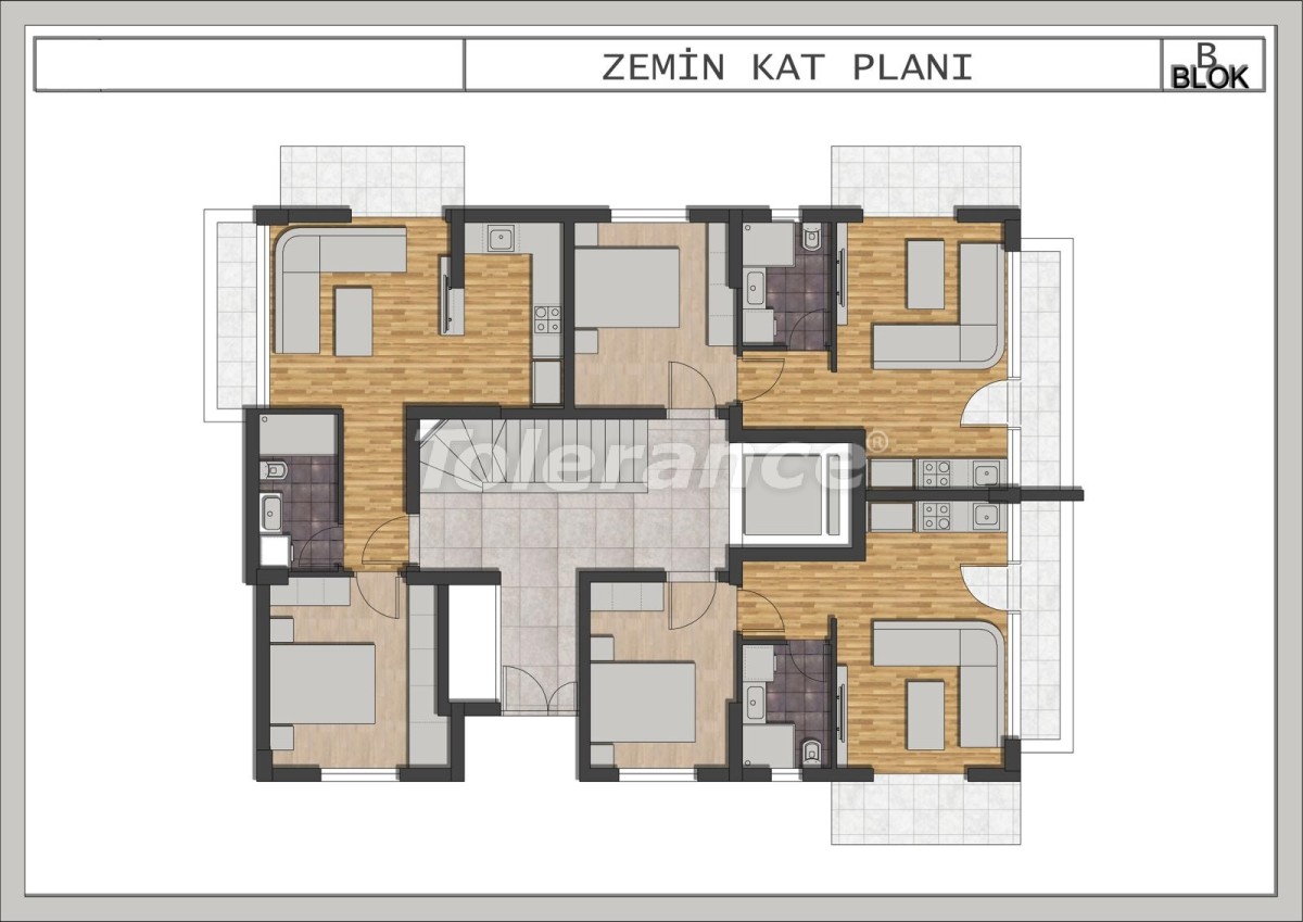 آپارتمان از سازنده که در کونیاآلتی, آنتالیا استخر - خرید ملک در ترکیه - 23695
