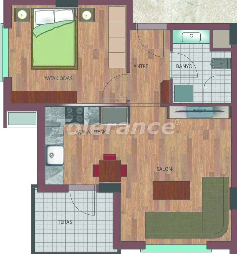 Apartment in Konyaalti, Antalya with pool - buy realty in Turkey - 26754
