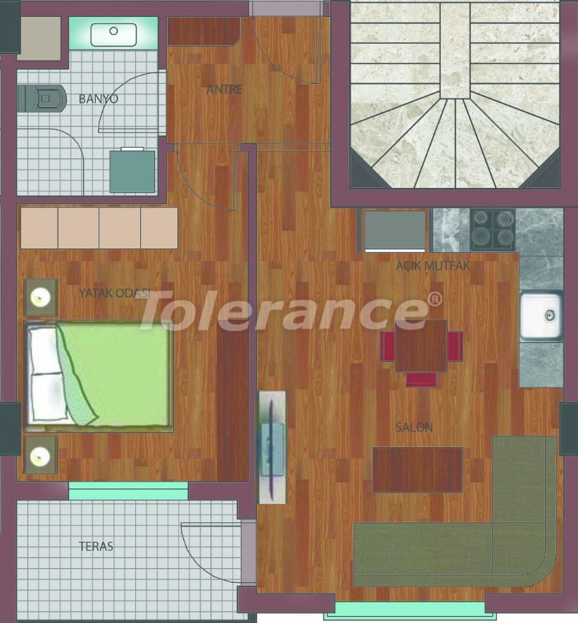 Apartment in Konyaalti, Antalya with pool - buy realty in Turkey - 26755