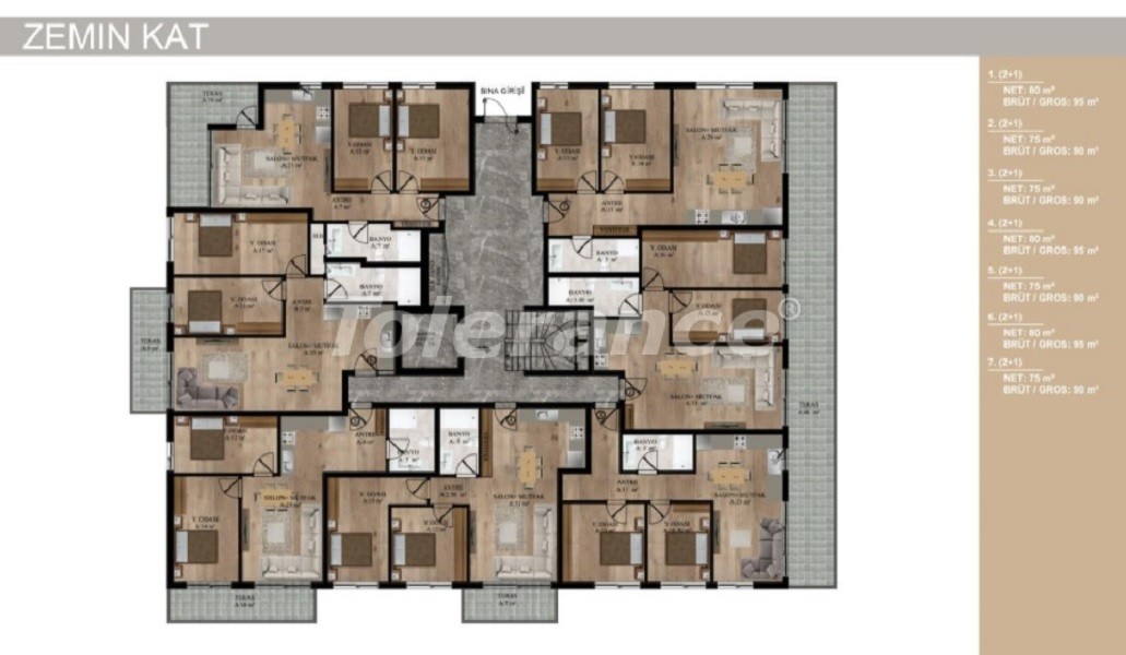 Apartment in Konyaalti, Antalya with pool - buy realty in Turkey - 30271