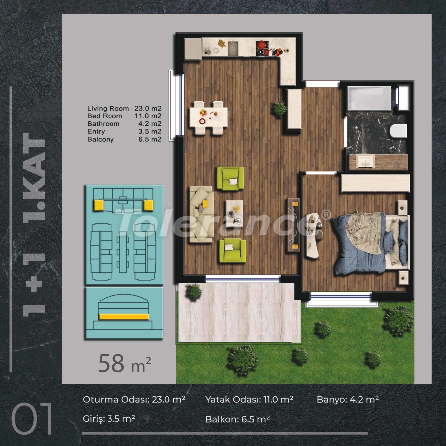 Apartment from the developer in Konyaaltı, Antalya with pool - buy realty in Turkey - 48537