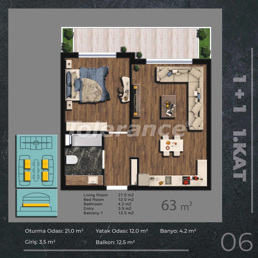 Apartment from the developer in Konyaaltı, Antalya with pool - buy realty in Turkey - 48540