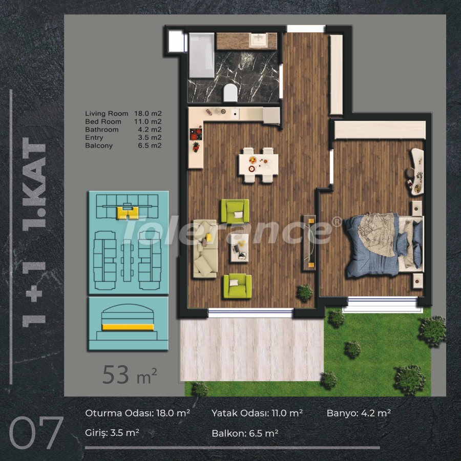 Apartment from the developer in Konyaaltı, Antalya with pool - buy realty in Turkey - 48541