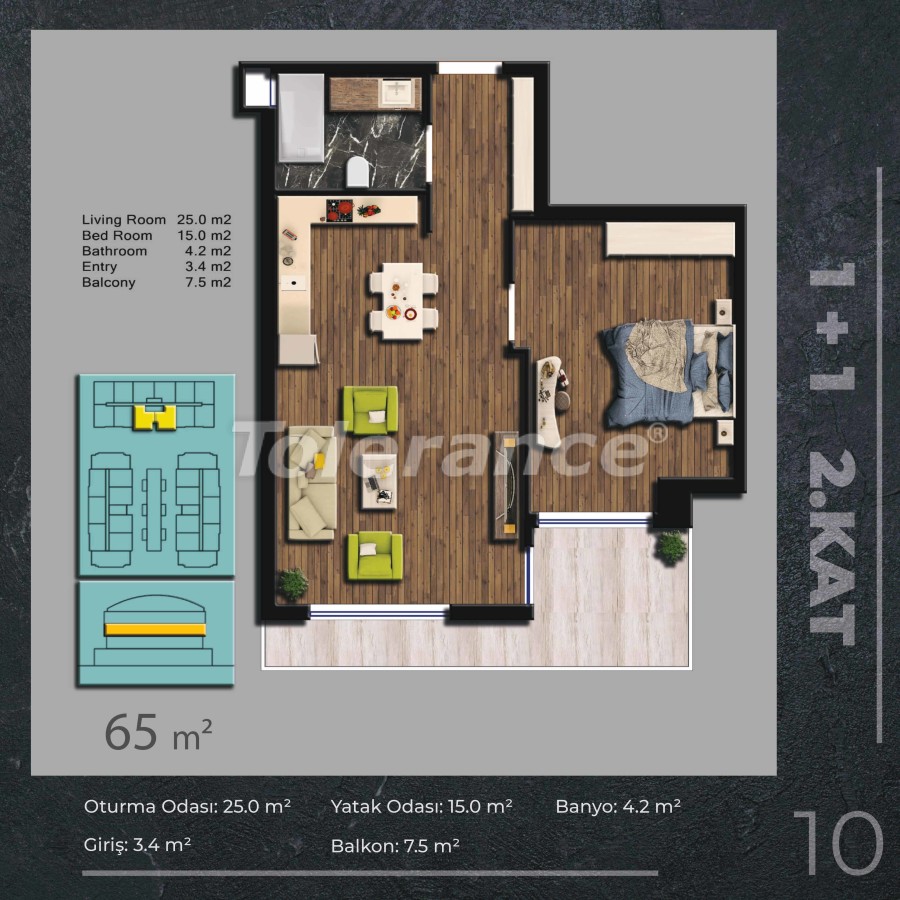 Apartment from the developer in Konyaaltı, Antalya with pool - buy realty in Turkey - 48544