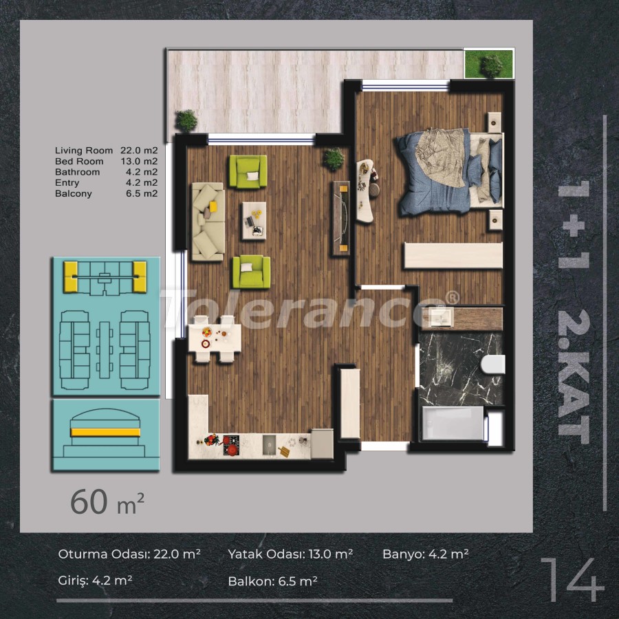 Apartment from the developer in Konyaaltı, Antalya with pool - buy realty in Turkey - 48546