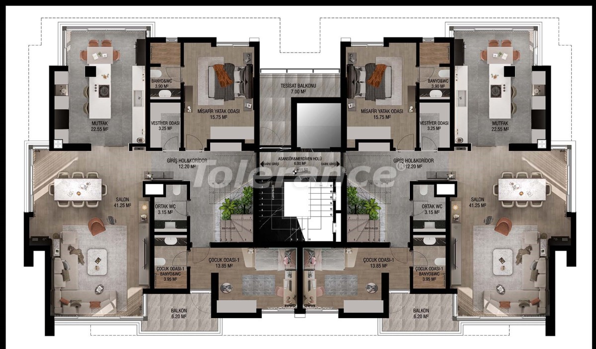 Apartment from the developer in Konyaaltı, Antalya with pool - buy realty in Turkey - 49692