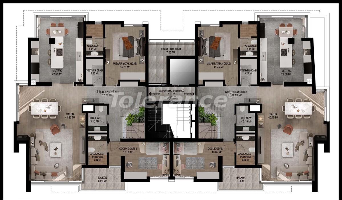 Appartement du développeur еn Konyaaltı, Antalya piscine - acheter un bien immobilier en Turquie - 49696