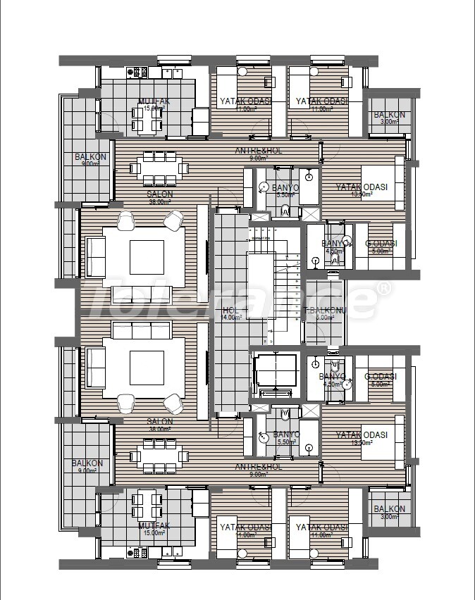 Apartment from the developer in Konyaaltı, Antalya with pool - buy realty in Turkey - 62561