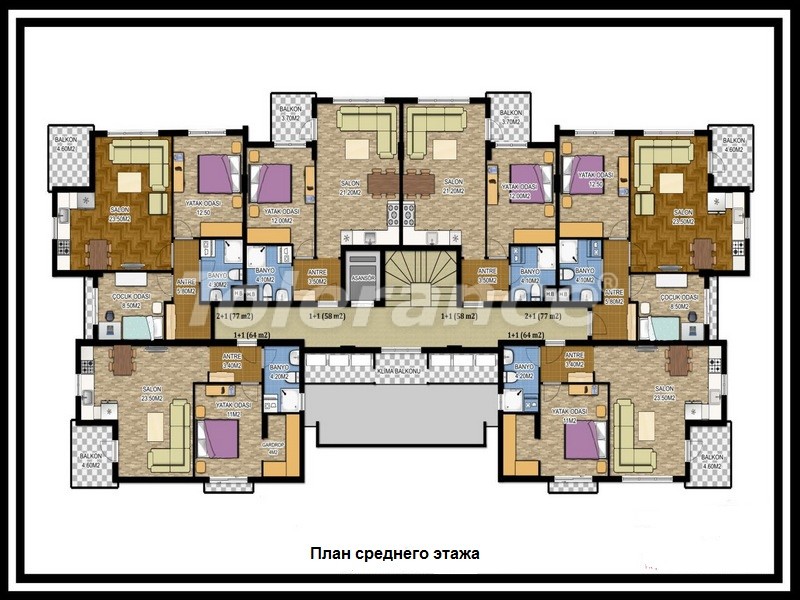 Apartment du développeur еn Konyaaltı, Antalya piscine - acheter un bien immobilier en Turquie - 672