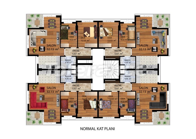 Apartment in Konyaaltı, Antalya pool - immobilien in der Türkei kaufen - 9486
