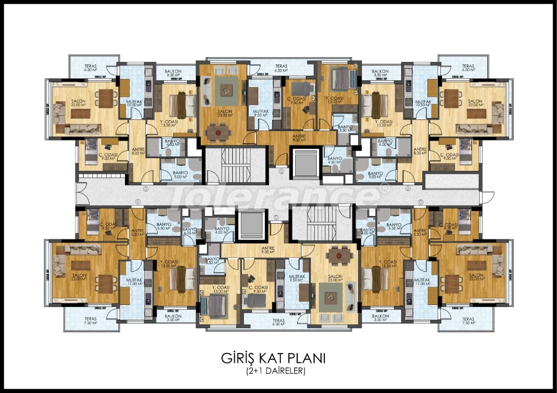 آپارتمان از سازنده که در کونیاآلتی, آنتالیا استخر اقساط - خرید ملک در ترکیه - 98988