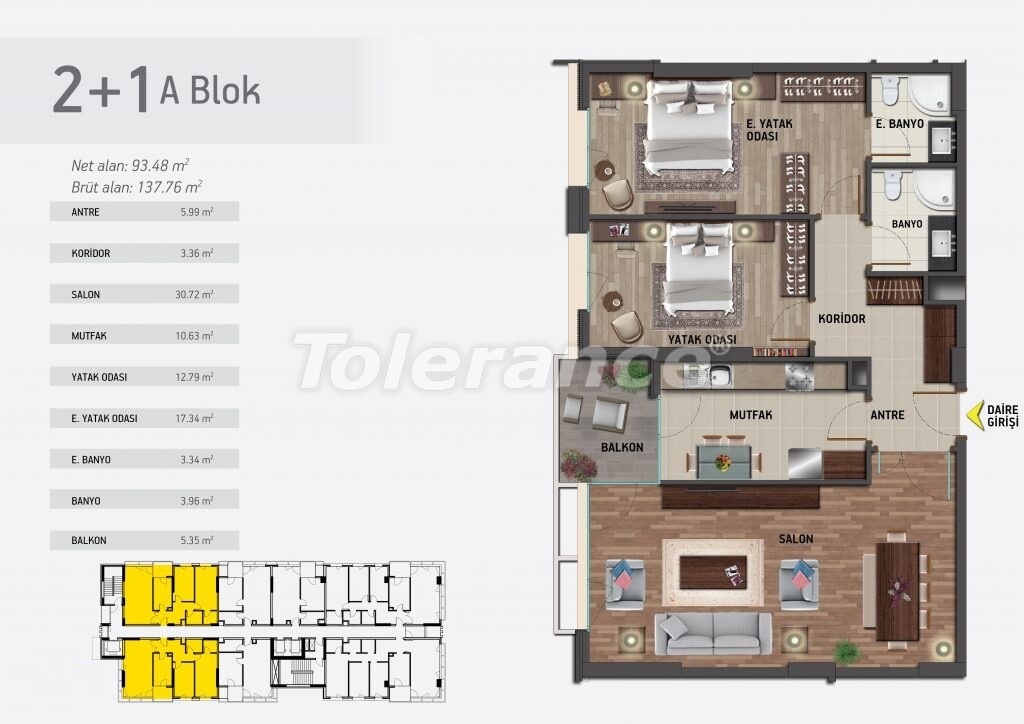 آپارتمان از سازنده که در کوچک‌چکمجه, استانبول استخر - خرید ملک در ترکیه - 54902
