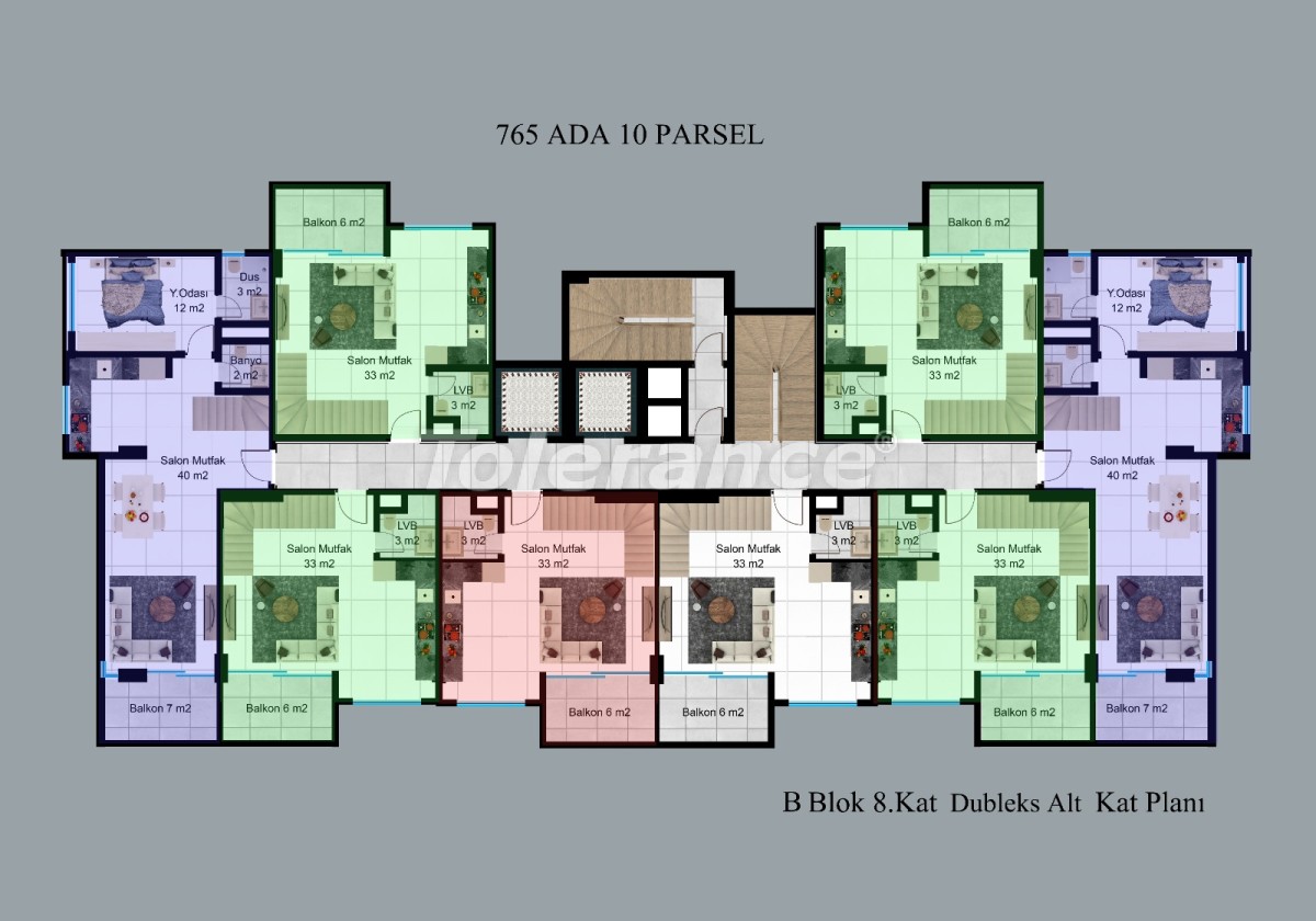Appartement direct promoteur еn Küçükhasbahçe, Alanya avec piscine - acheter un bien immobilier en Turquie - 51181