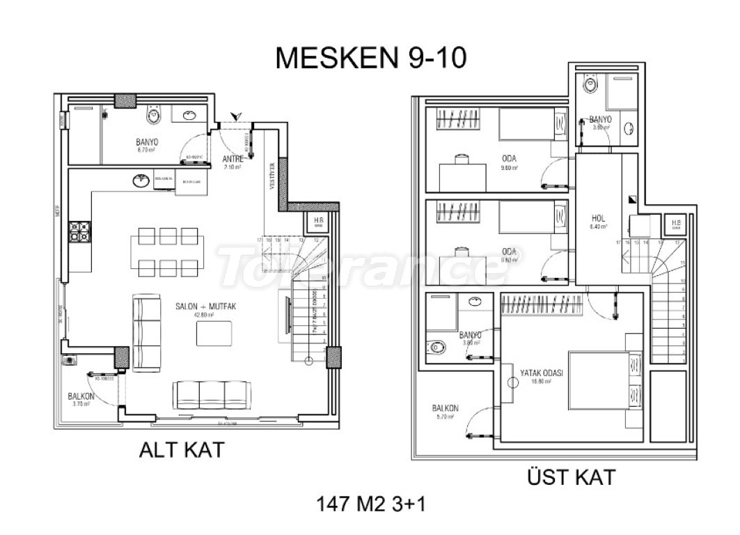 Apartment vom entwickler in Lara, Antalya pool ratenzahlung - immobilien in der Türkei kaufen - 102681