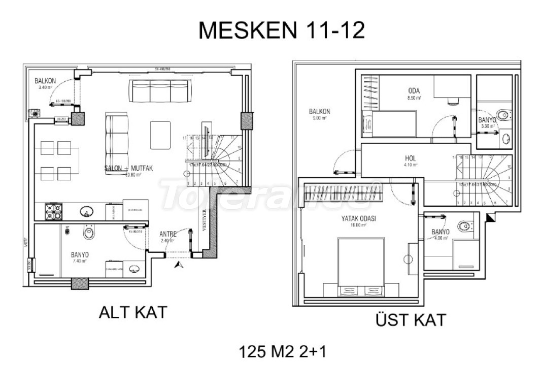 آپارتمان از سازنده که در لارا, آنتالیا استخر اقساط - خرید ملک در ترکیه - 102682