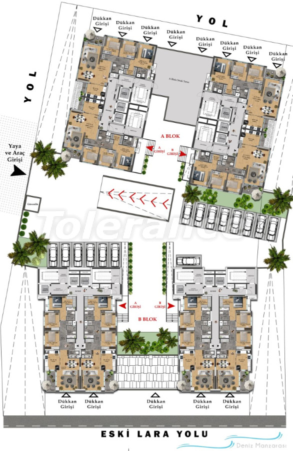 Apartment vom entwickler in Lara, Antalya meeresblick ratenzahlung - immobilien in der Türkei kaufen - 109679