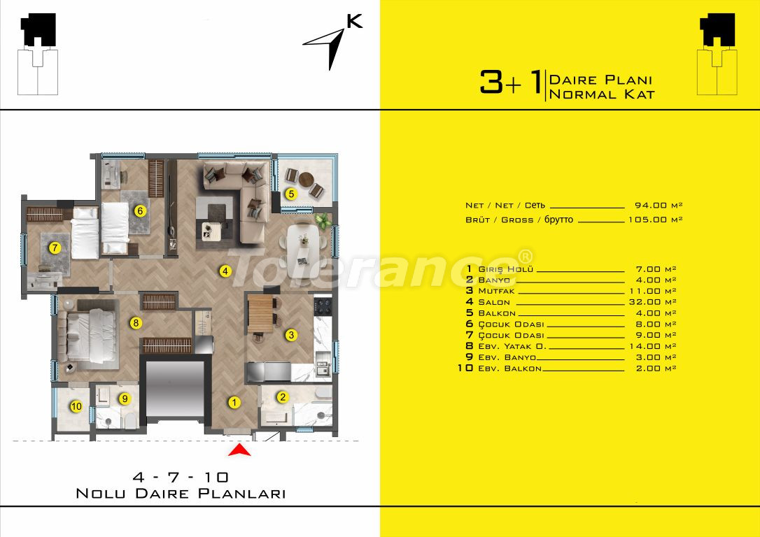 Appartement van de ontwikkelaar in Lara, Antalya zwembad afbetaling - onroerend goed kopen in Turkije - 136153
