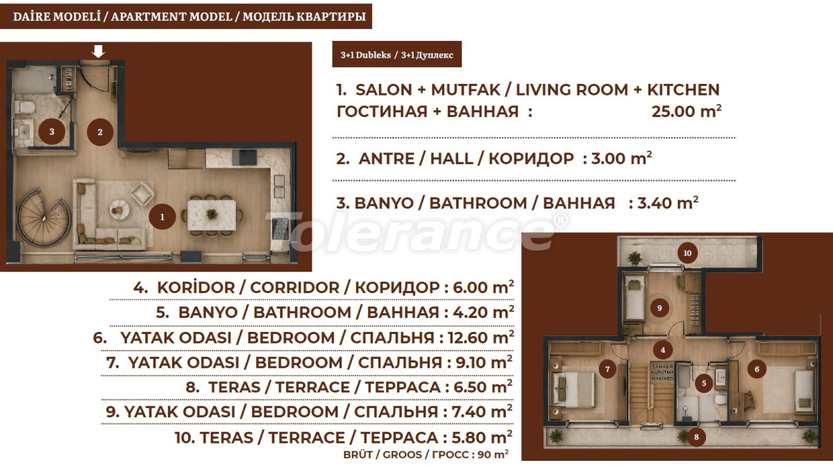 Apartment vom bauträger in Lara, Antalya ratenzahlung - immobilien in der Türkei kaufen - 144022